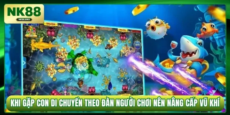 Khi gặp con di chuyển theo đàn người chơi nên nâng cấp vũ khí